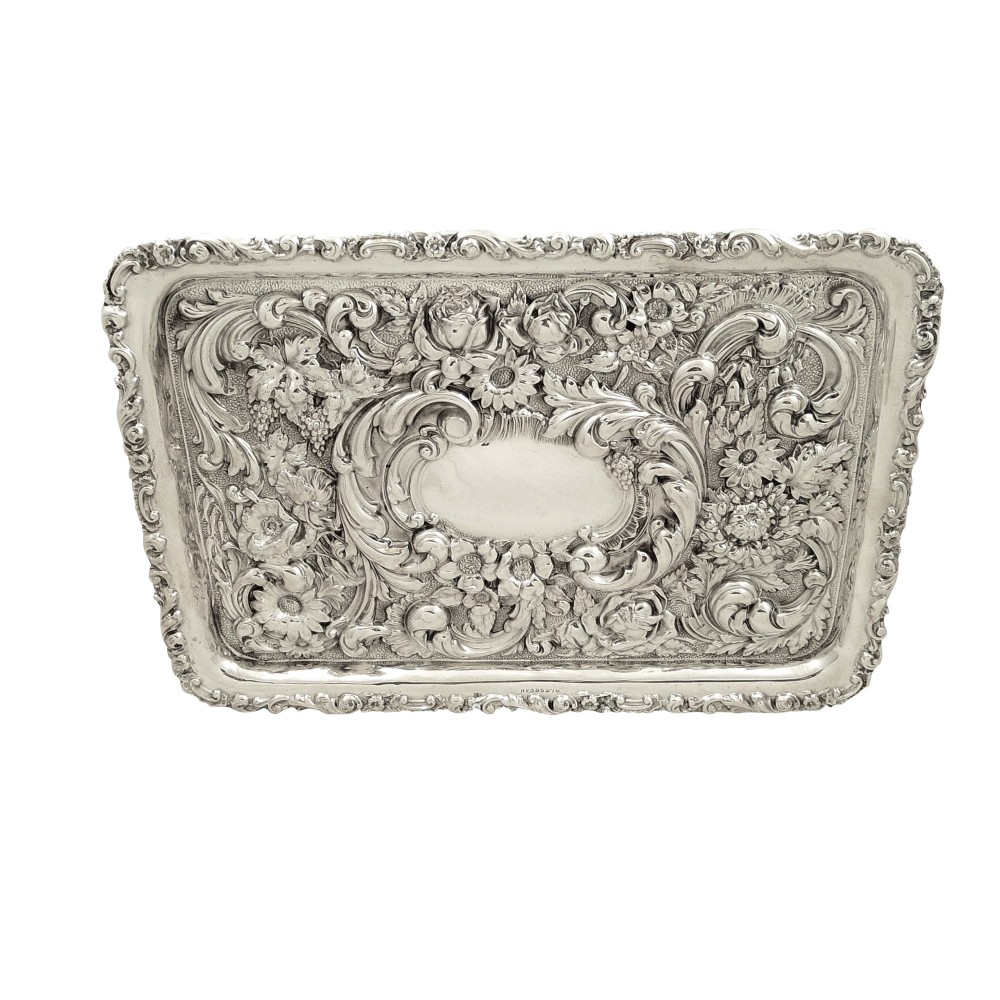 Antique Edwardian Sterling Silver Dressing Tray 1905