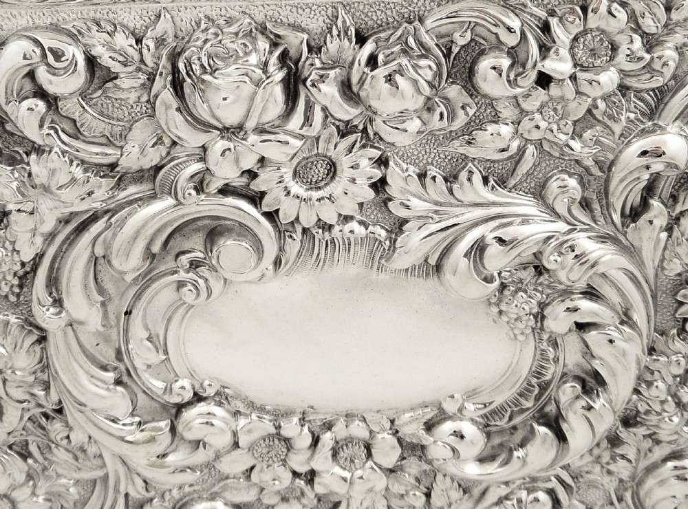 Antique Edwardian Sterling Silver Dressing Tray 1905 View II