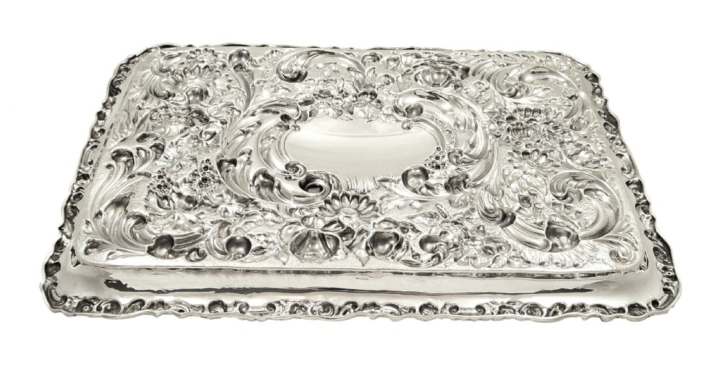 Antique Edwardian Sterling Silver Dressing Tray 1905 View VII
