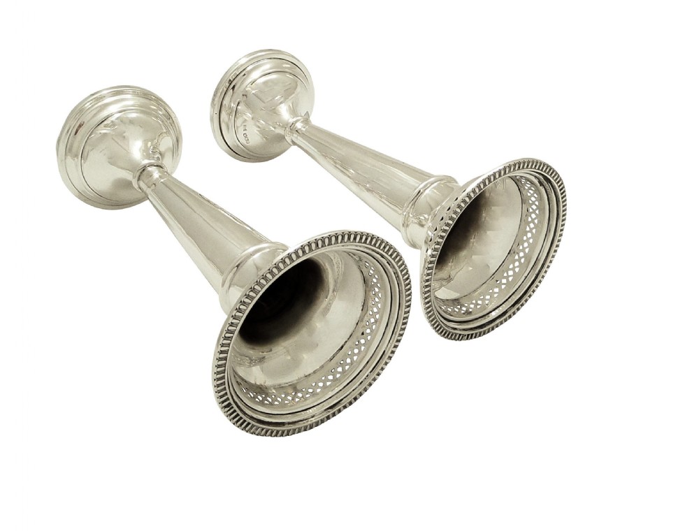 Pair of Antique Sterling Silver 7 1/2