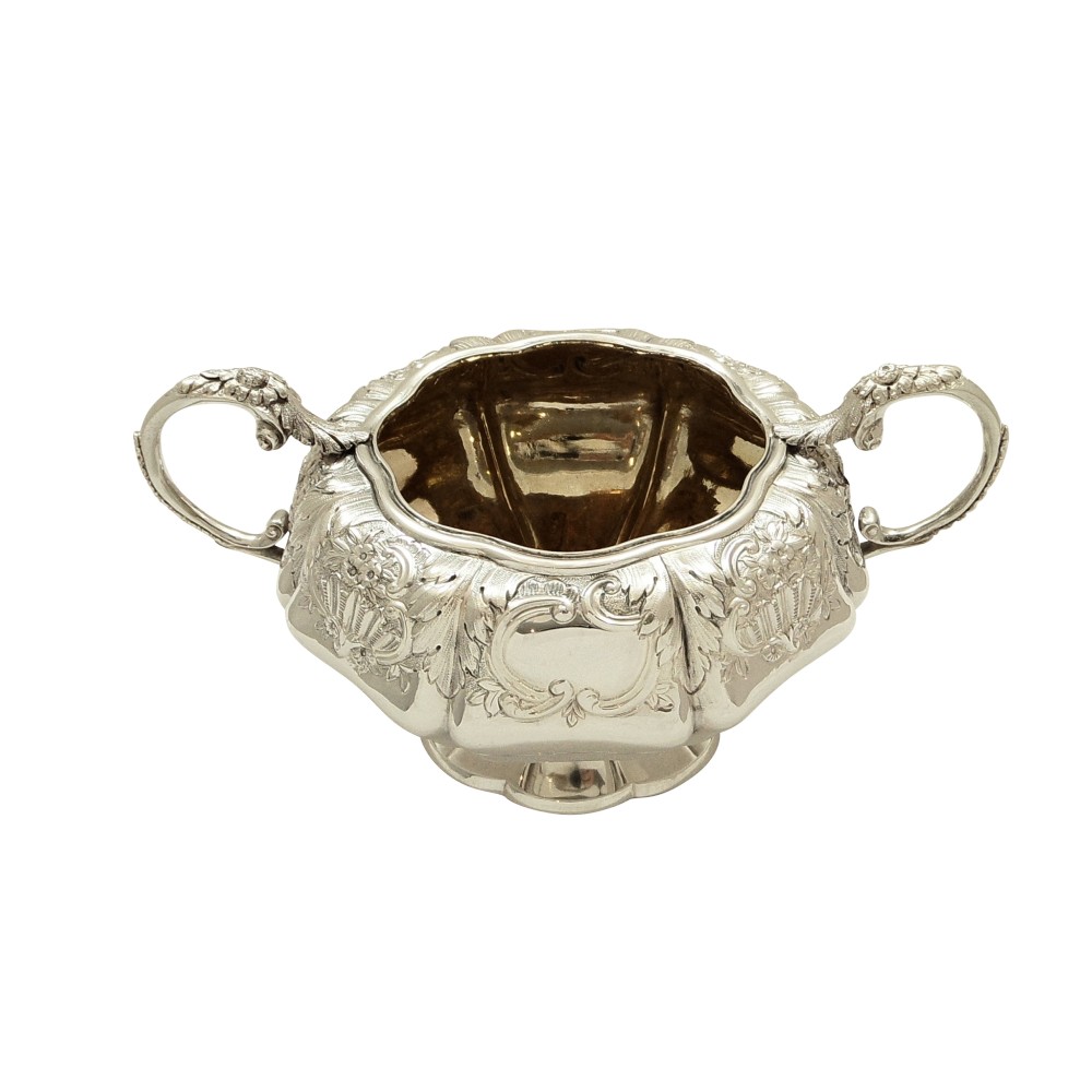 Antique Georgian Sterling Silver 2 Handle Bowl 1827