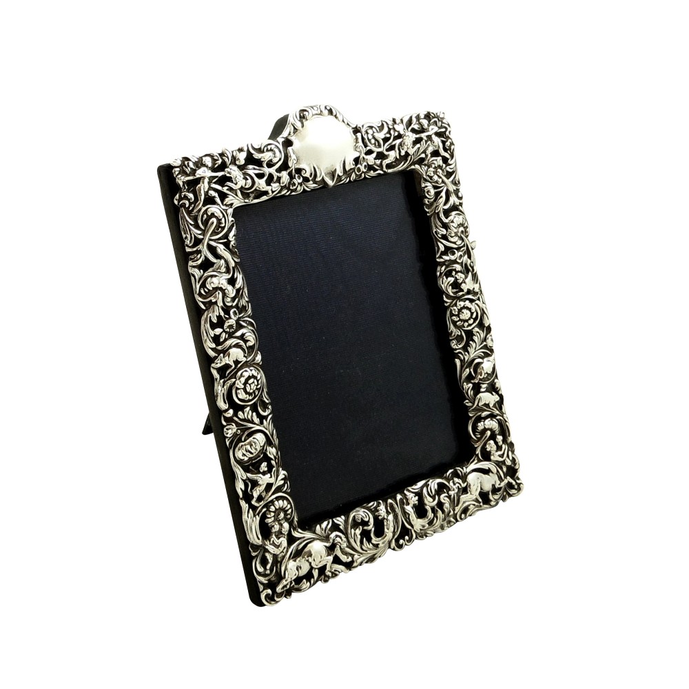 Antique Victorian Sterling Silver Photo Frame 1900