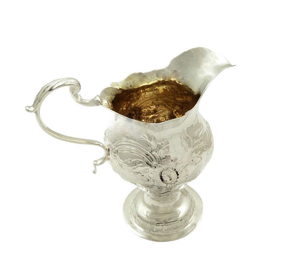 Antique Georgian Sterling Silver Jug 1767 View IV
