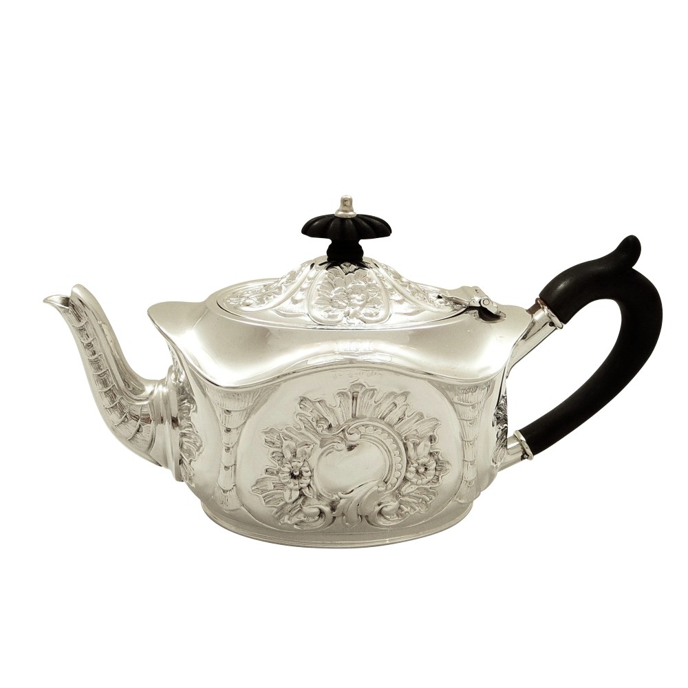 Antique Victorian Sterling Silver Bachelor Teapot 1896
