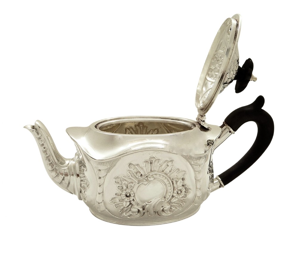 Antique Victorian Sterling Silver Bachelor Teapot 1896 View II