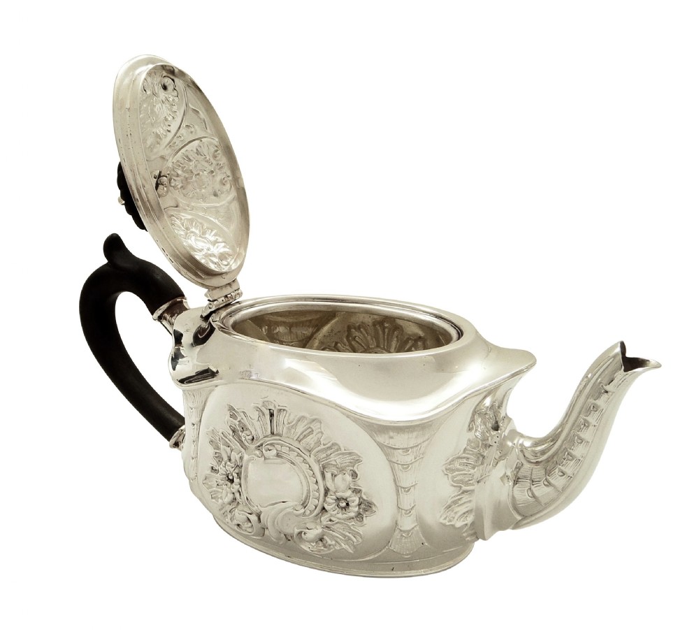 Antique Victorian Sterling Silver Bachelor Teapot 1896 View V