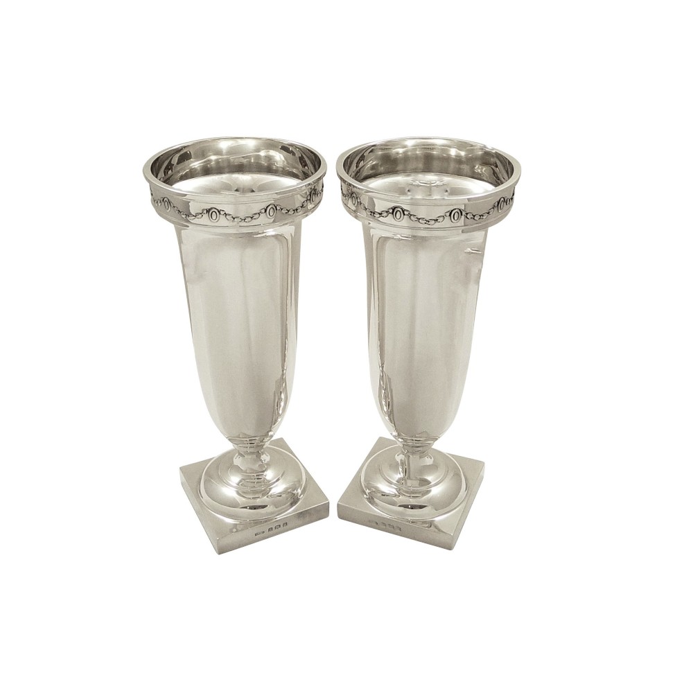 Pair of Antique Sterling Silver 7 1/2