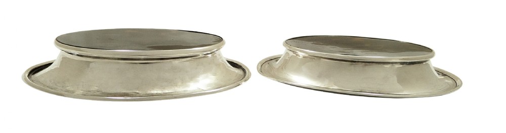 Pair of Antique Sterling Silver & Tortoiseshell Pin Trays 1917 View V