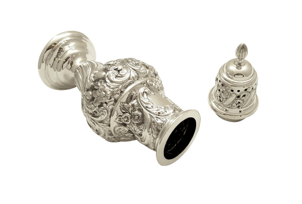 Antique Edwardian Sterling Silver Sugar Shaker / Caster 1906 View VI