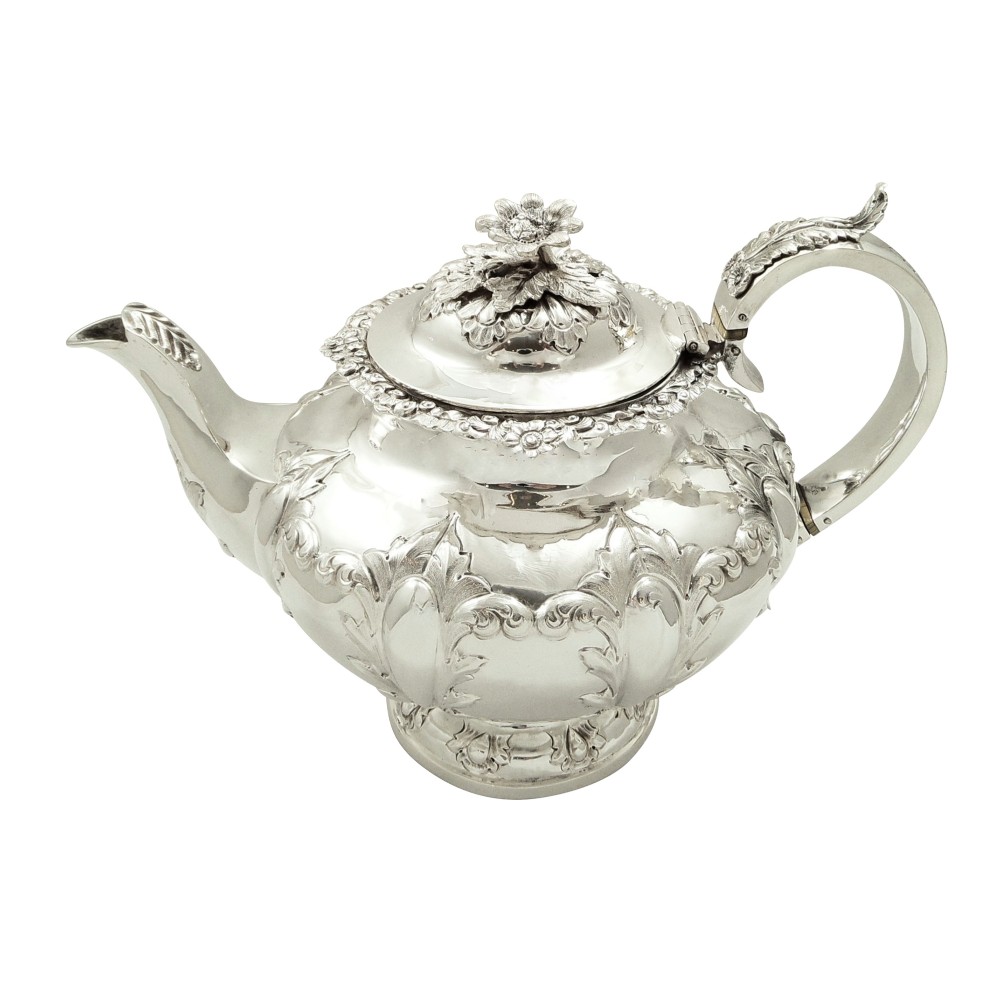 Antique Victorian Sterling Silver Teapot 1855