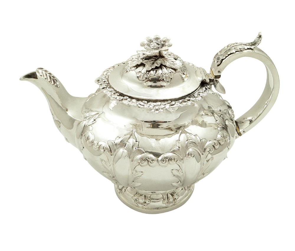 Antique Victorian Sterling Silver Teapot 1855 View IX
