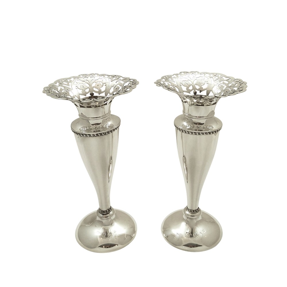 Pair of Antique Victorian Sterling Silver 7