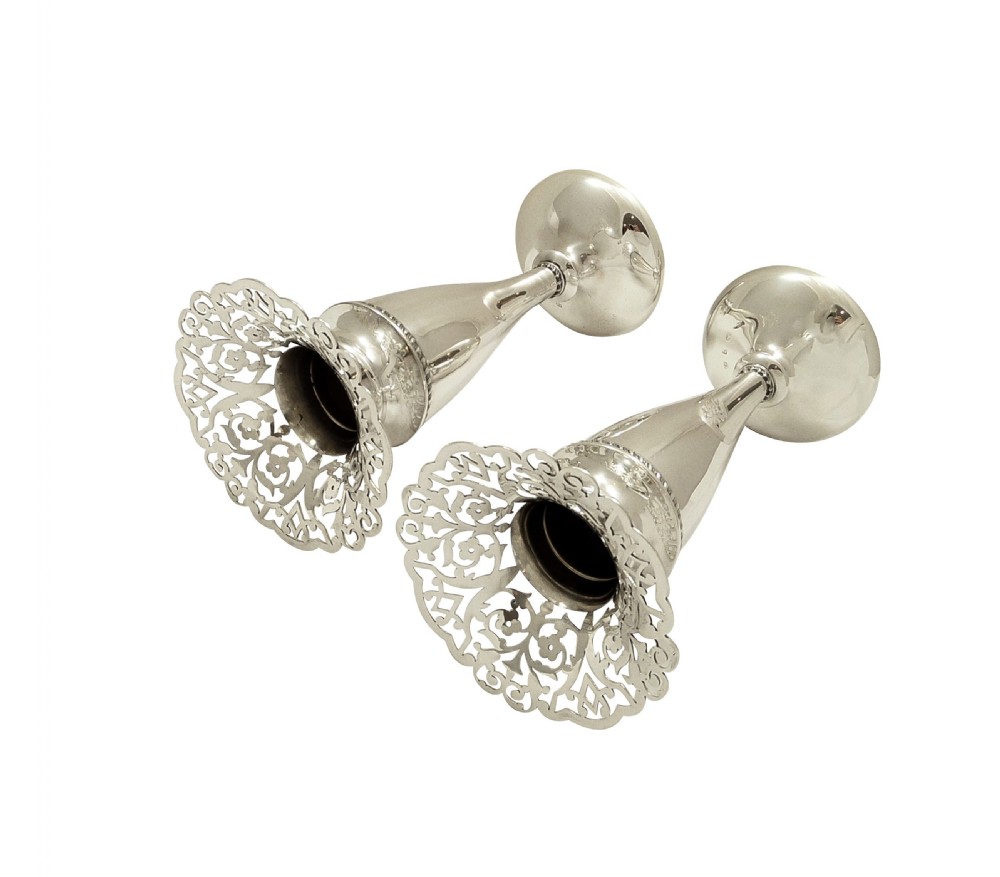 Pair of Antique Victorian Sterling Silver 7