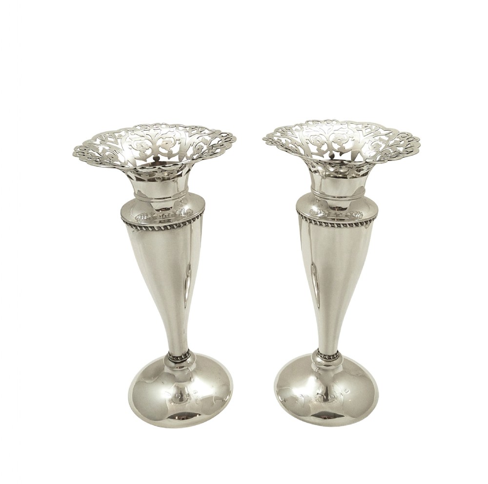 Pair of Antique Victorian Sterling Silver 7