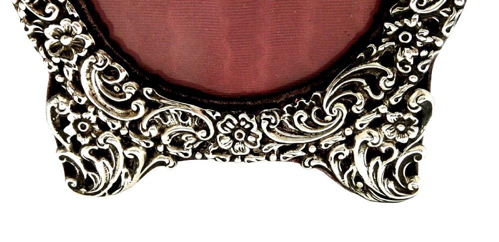 Antique Edwardian Sterling Silver Photo Frame 1901 View VI