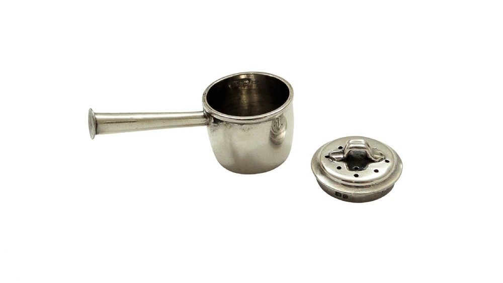 Antique Victorian Sterling Silver Novelty Pepperette / Pepper Pot 1897 View III