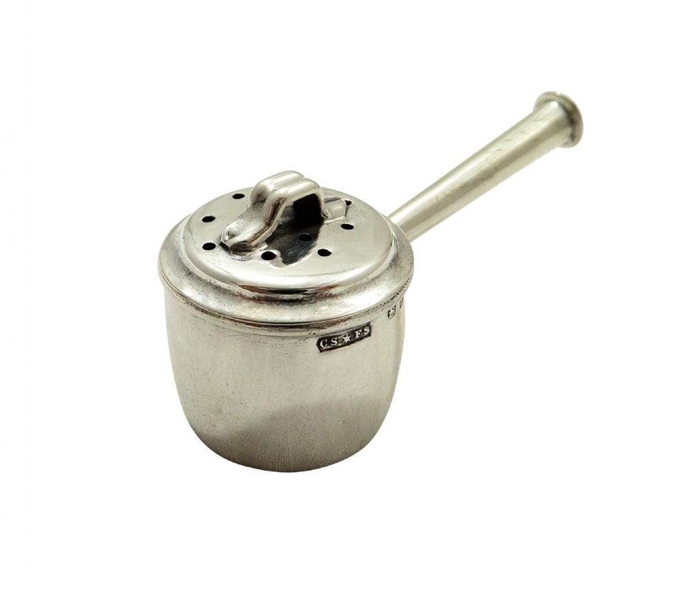 Antique Victorian Sterling Silver Novelty Pepperette / Pepper Pot 1897 View V