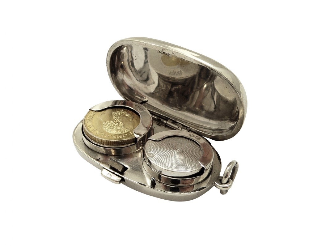 Antique Sterling Silver Double Sovereign Case 1914 View VII
