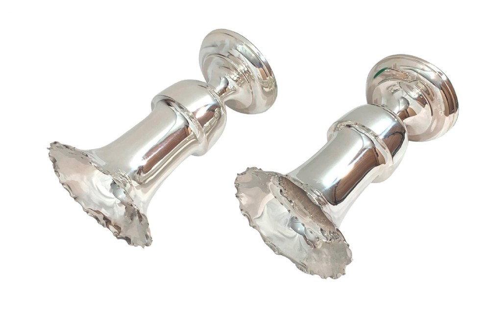 Pair of Antique Edwardian Sterling Silver 7