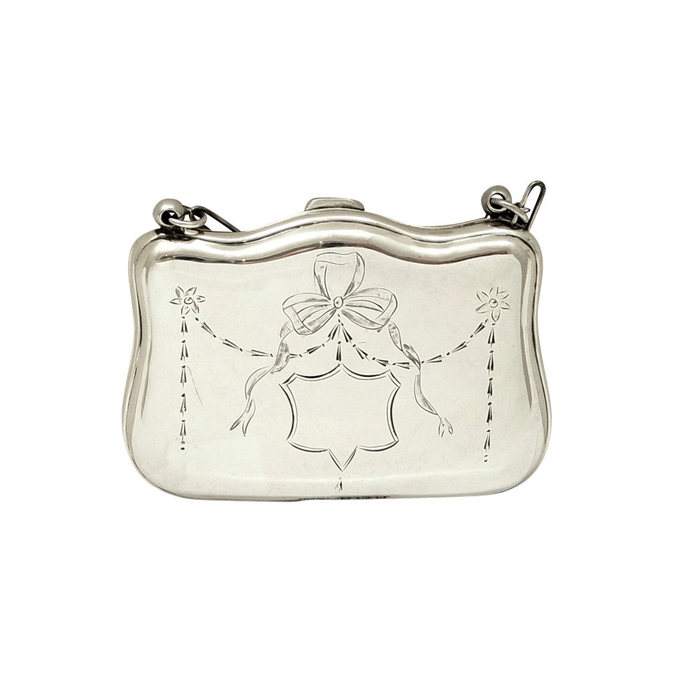 Antique Sterling Silver Purse 1917