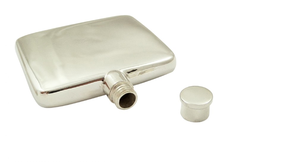 Antique Sterling Silver Perfume / Scent Flask 1929 View IV