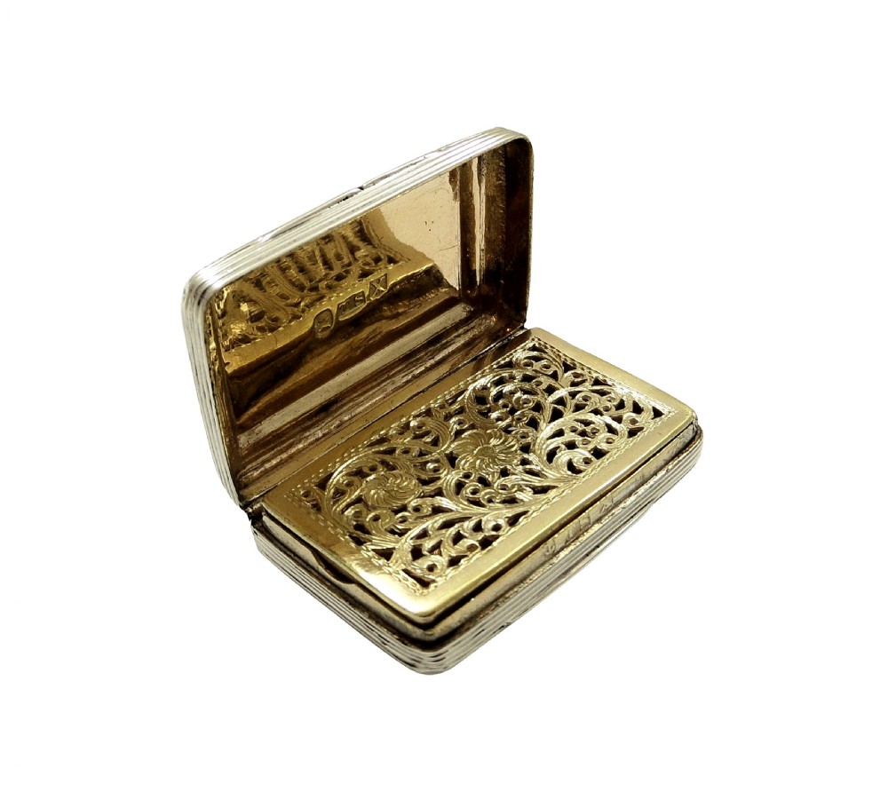 Antique Georgian Sterling Silver Vinaigrette 1821 View VII