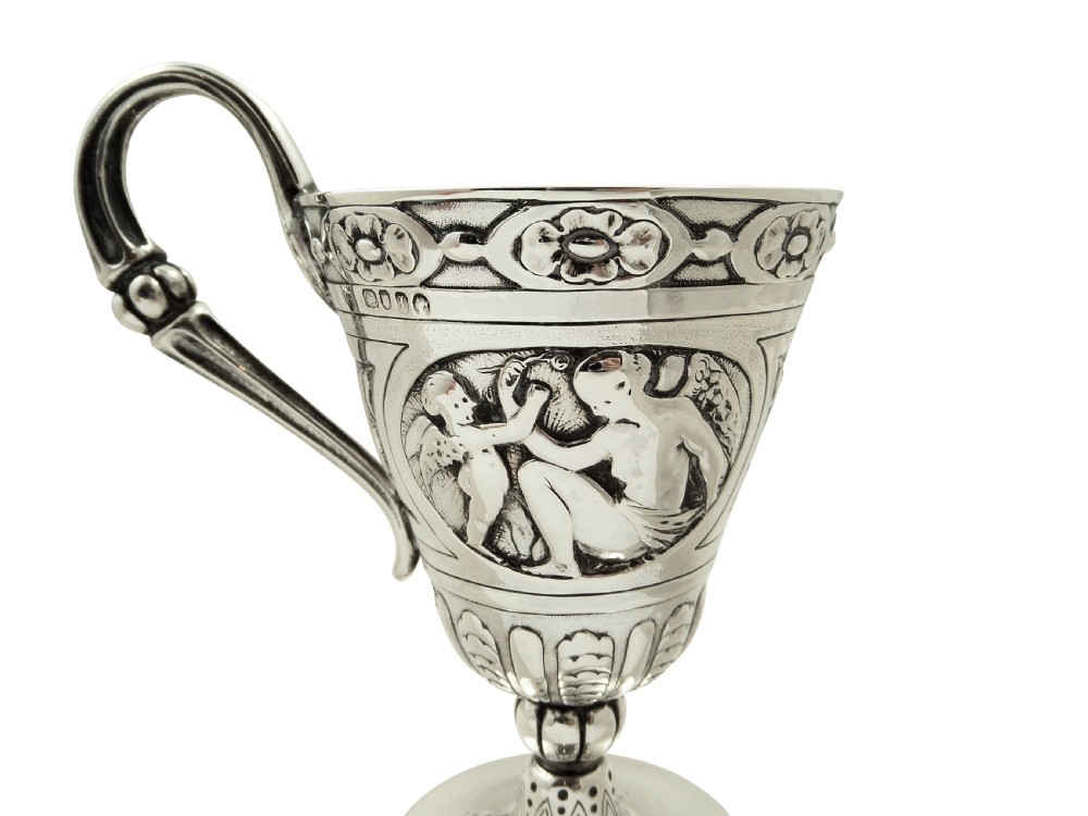 Antique Victorian Sterling Silver Christening Mug 1866 View II