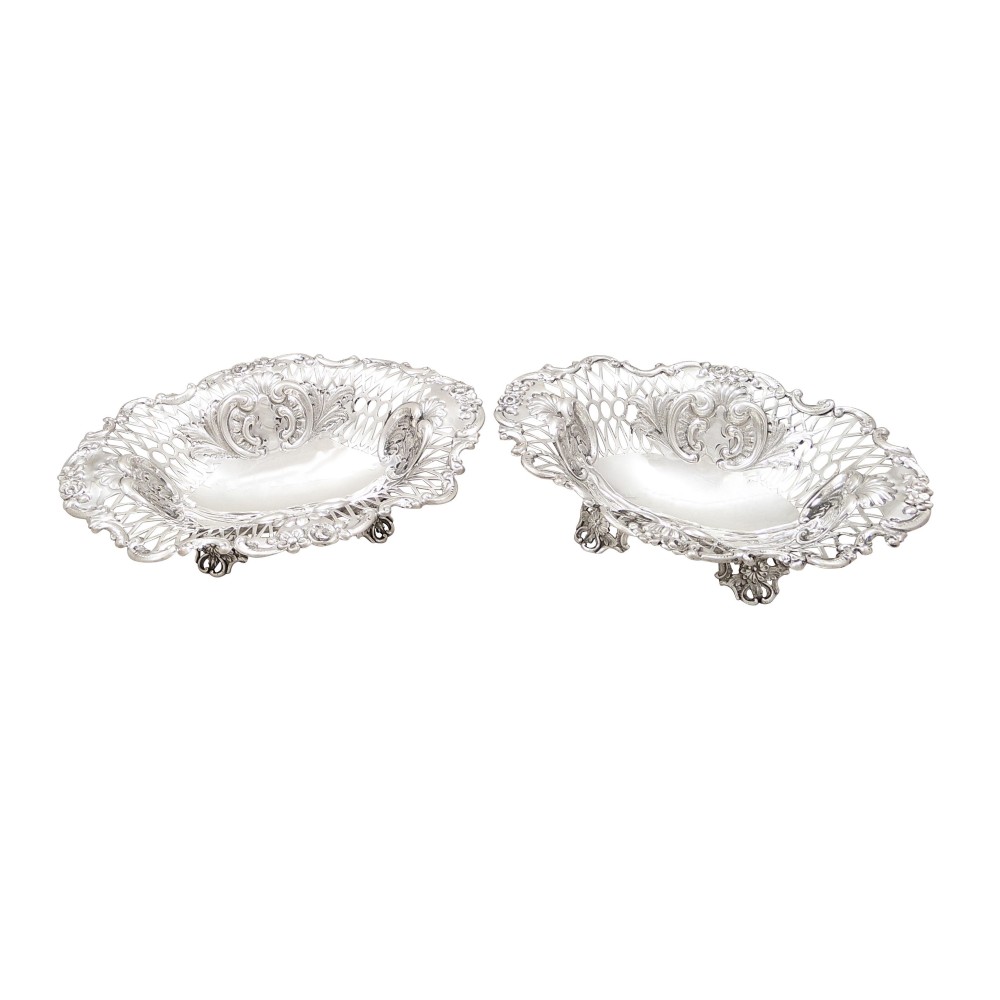 Pair of Antique Victorian Sterling Silver 7 1/2