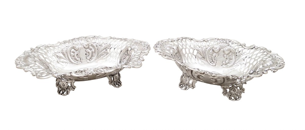 Pair of Antique Victorian Sterling Silver 7 1/2