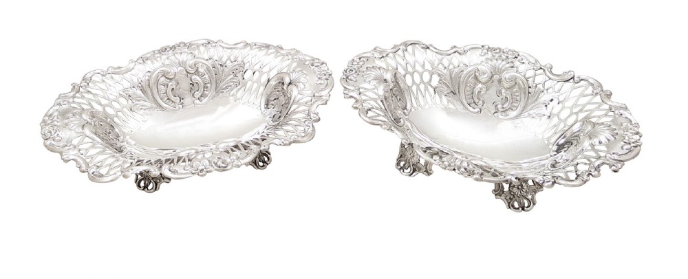 Pair of Antique Victorian Sterling Silver 7 1/2
