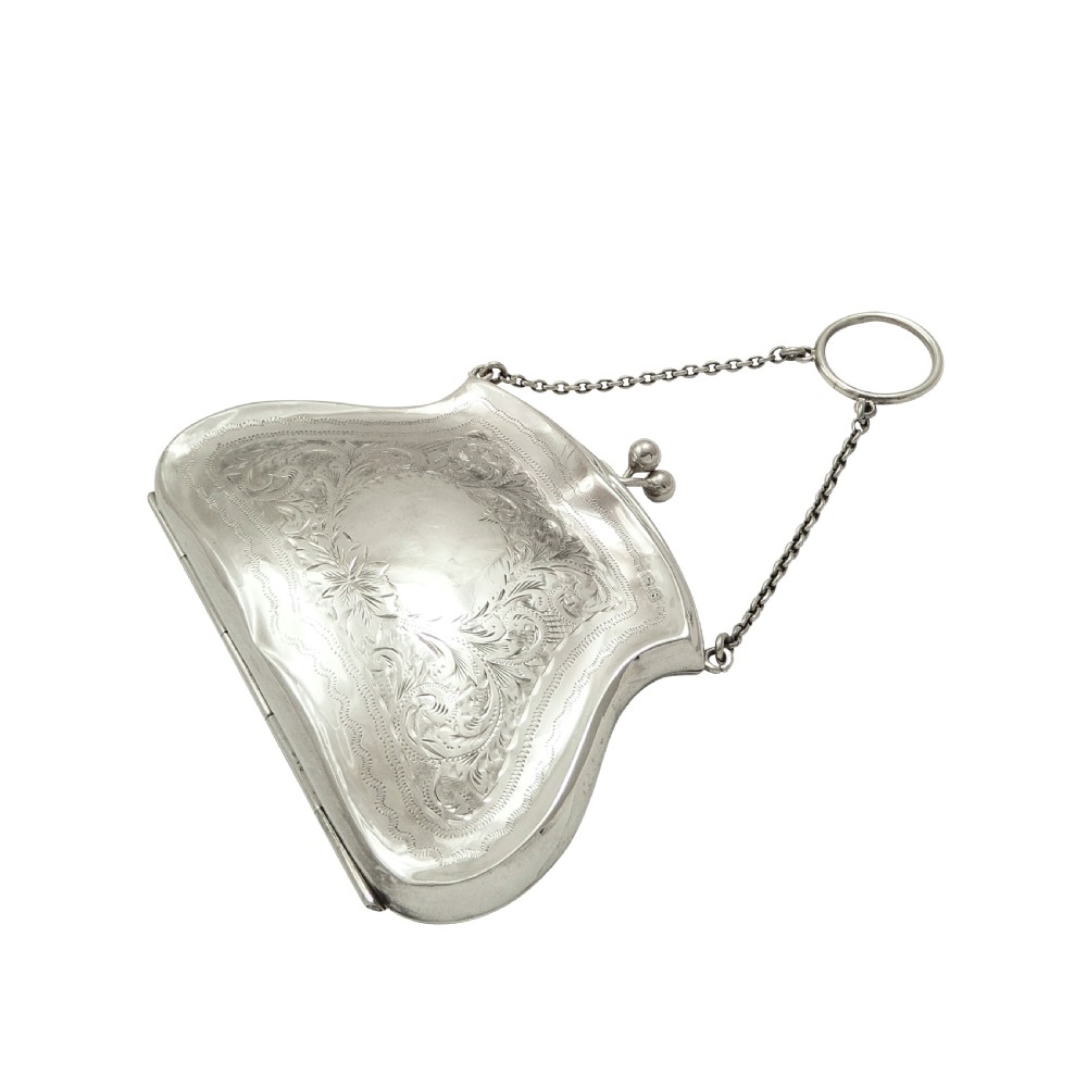 Antique Sterling Silver Purse 1917