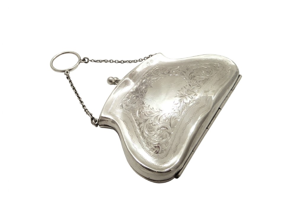 Antique Sterling Silver Purse 1917 View V
