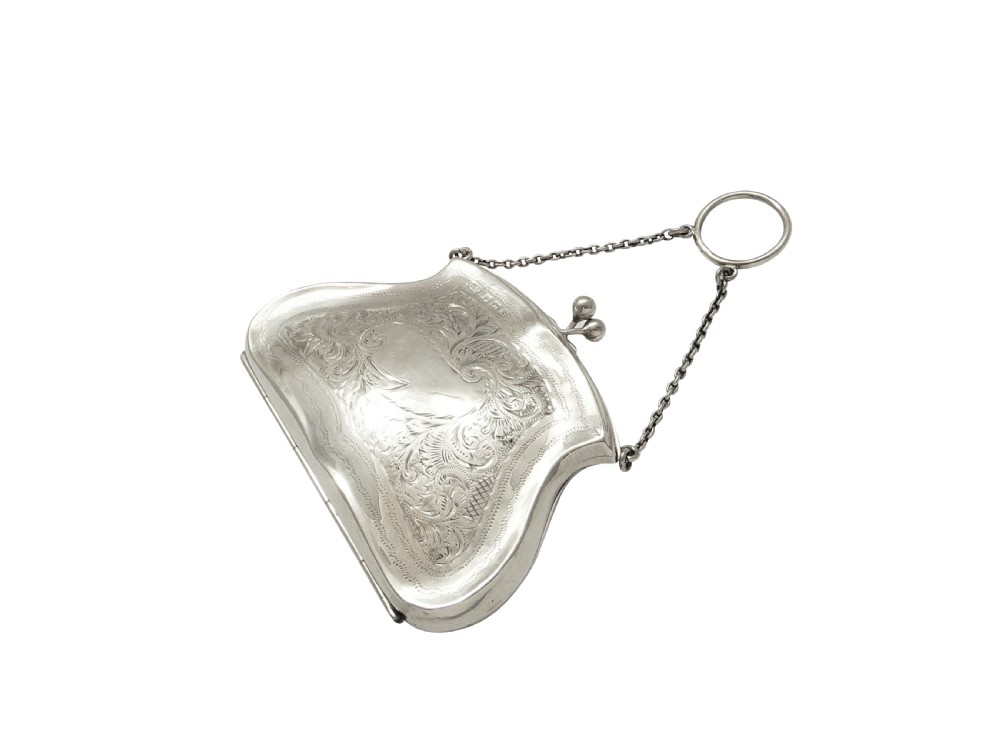 Antique Sterling Silver Purse 1917 View VIII