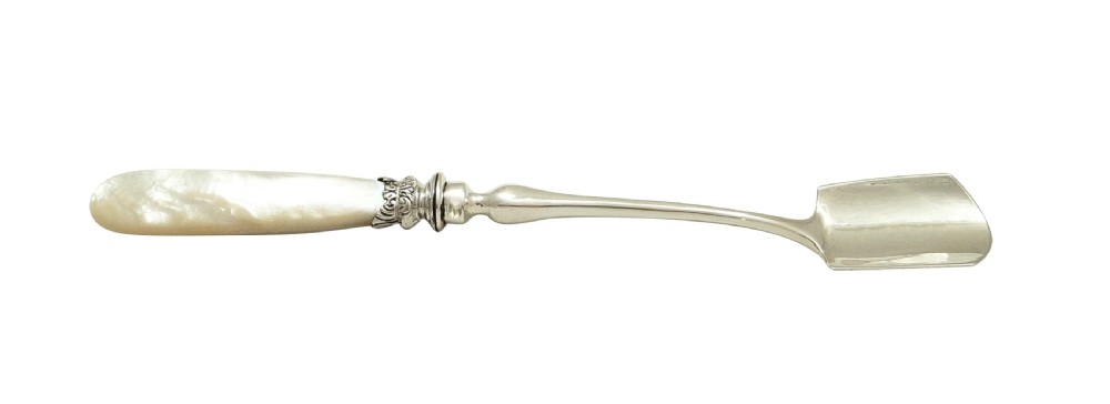 Antique Georgian Sterling Silver Stilton / Cheese Scoop 1827 View V