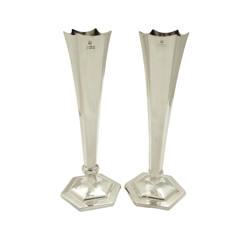Pair of Antique Sterling Silver 7 1/2