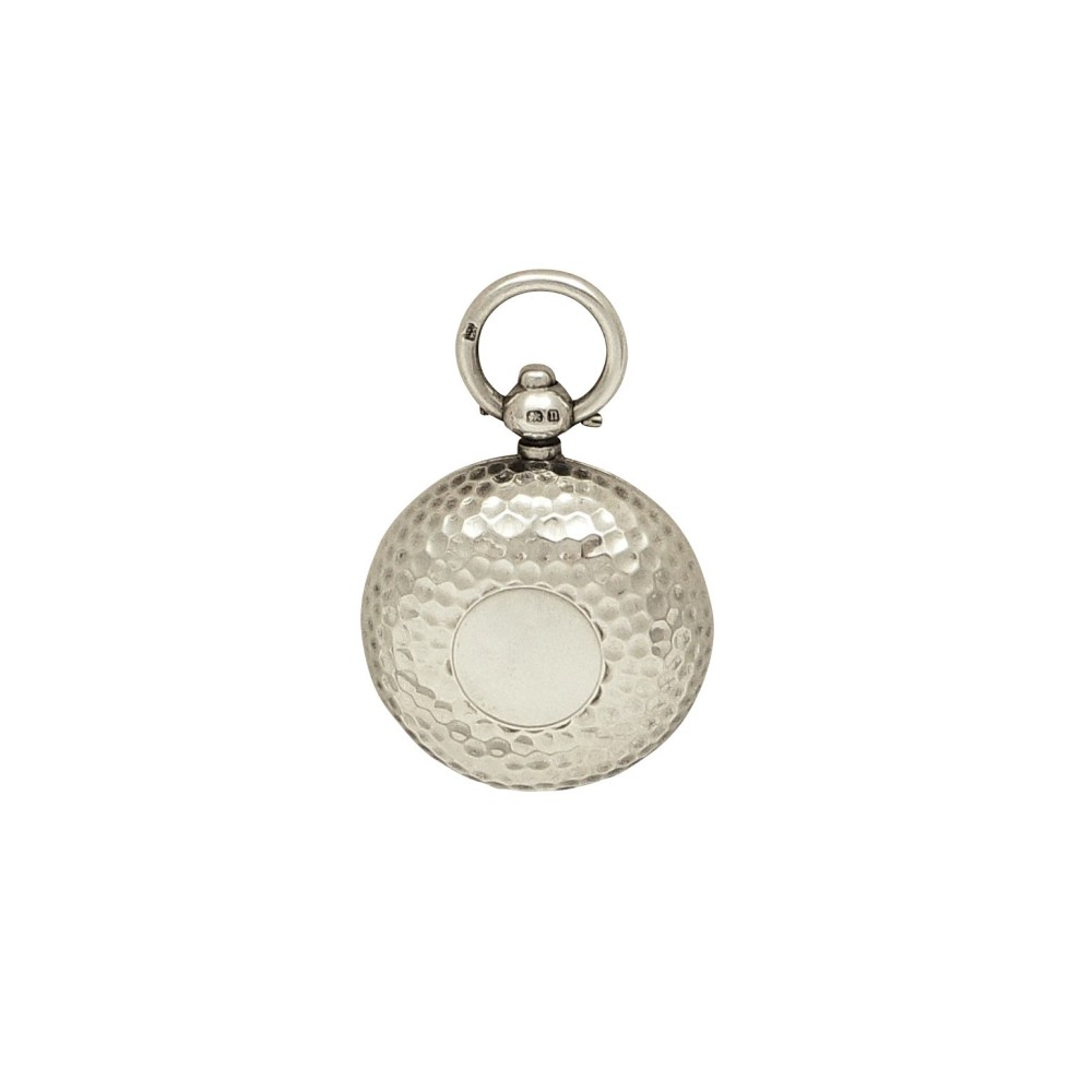 Antique Sterling Silver 'Golf Ball' Sovereign Case 1915