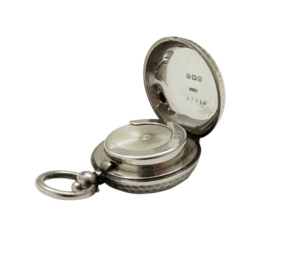 Antique Sterling Silver 'Golf Ball' Sovereign Case 1915 View V