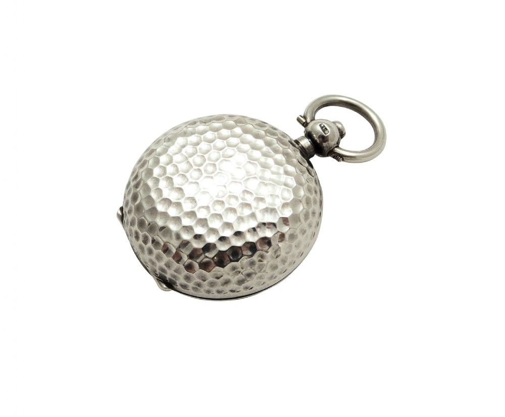 Antique Sterling Silver 'Golf Ball' Sovereign Case 1915 View VII