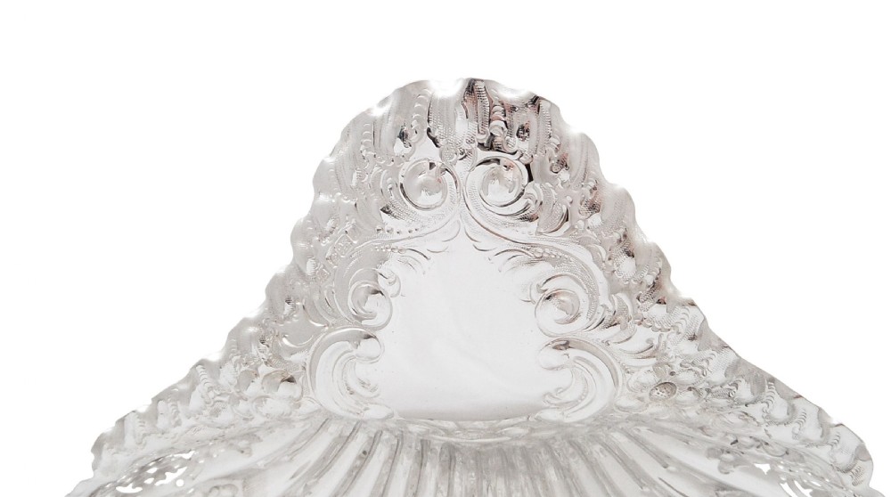 Antique Edwardian Sterling Silver Shell Dish 1905 View II