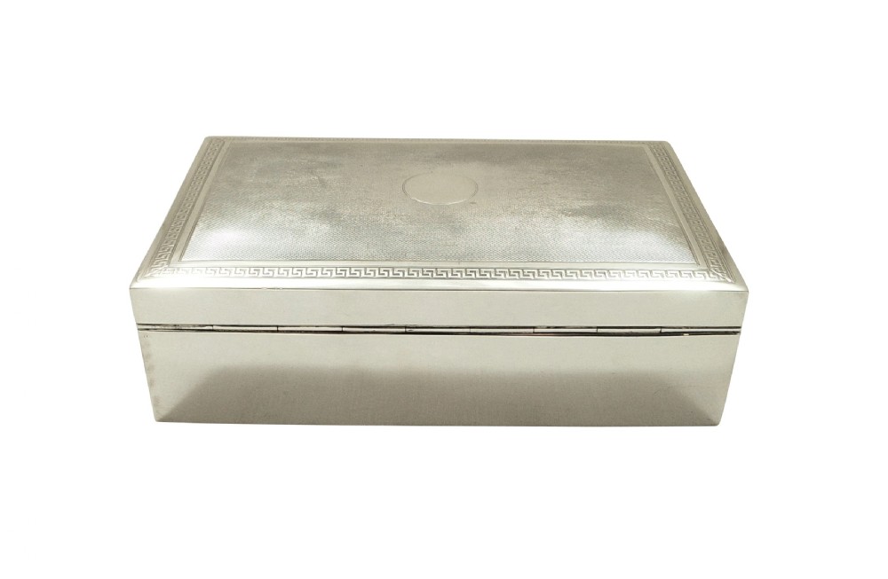 Heavy Antique Sterling Silver Cigarette Box 1918 View VI