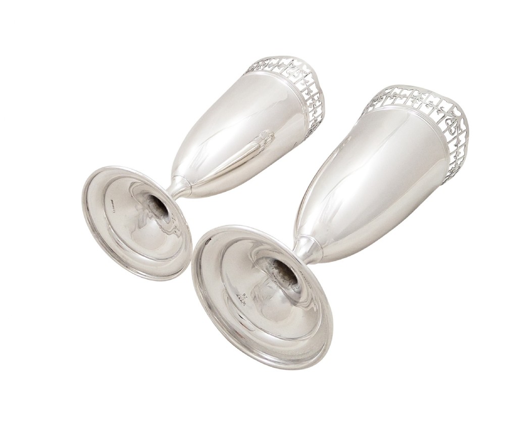 Pair of Antique Sterling Silver 8