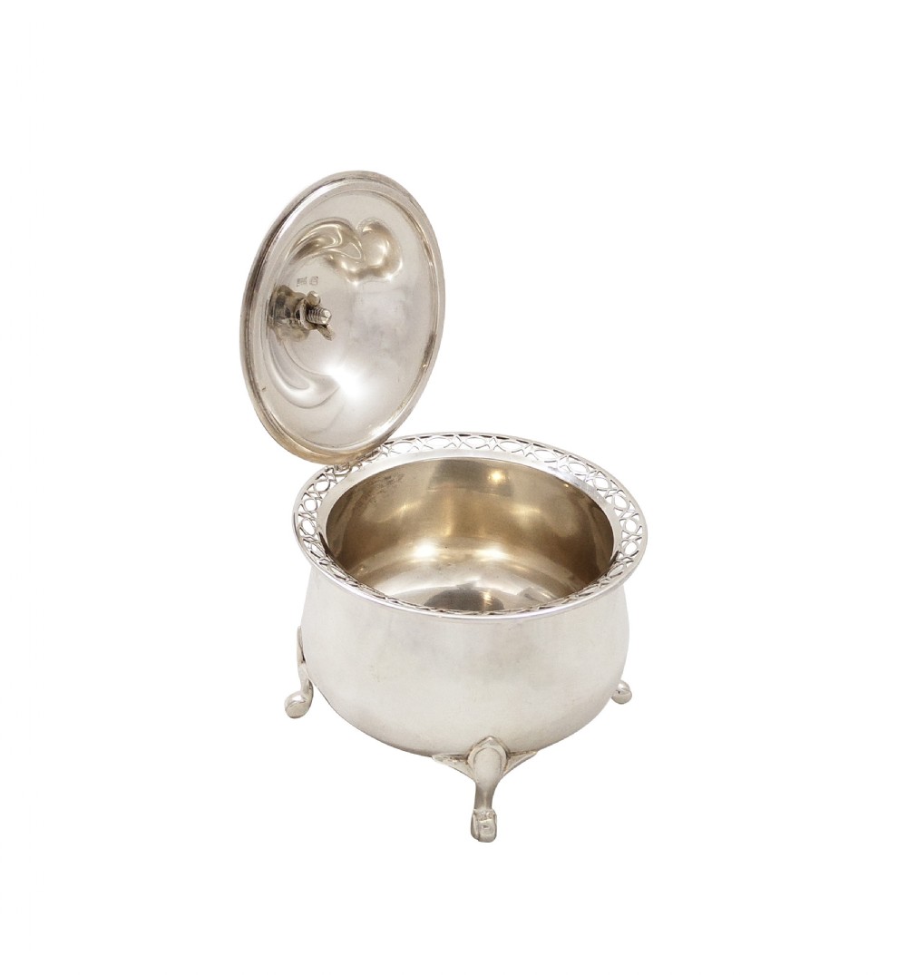 Antique Sterling Silver Caddy 1921 View II
