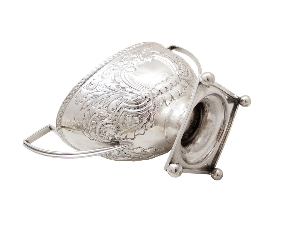 Antique Edwardian Sterling Silver Jug & Bowl 1907 View IV