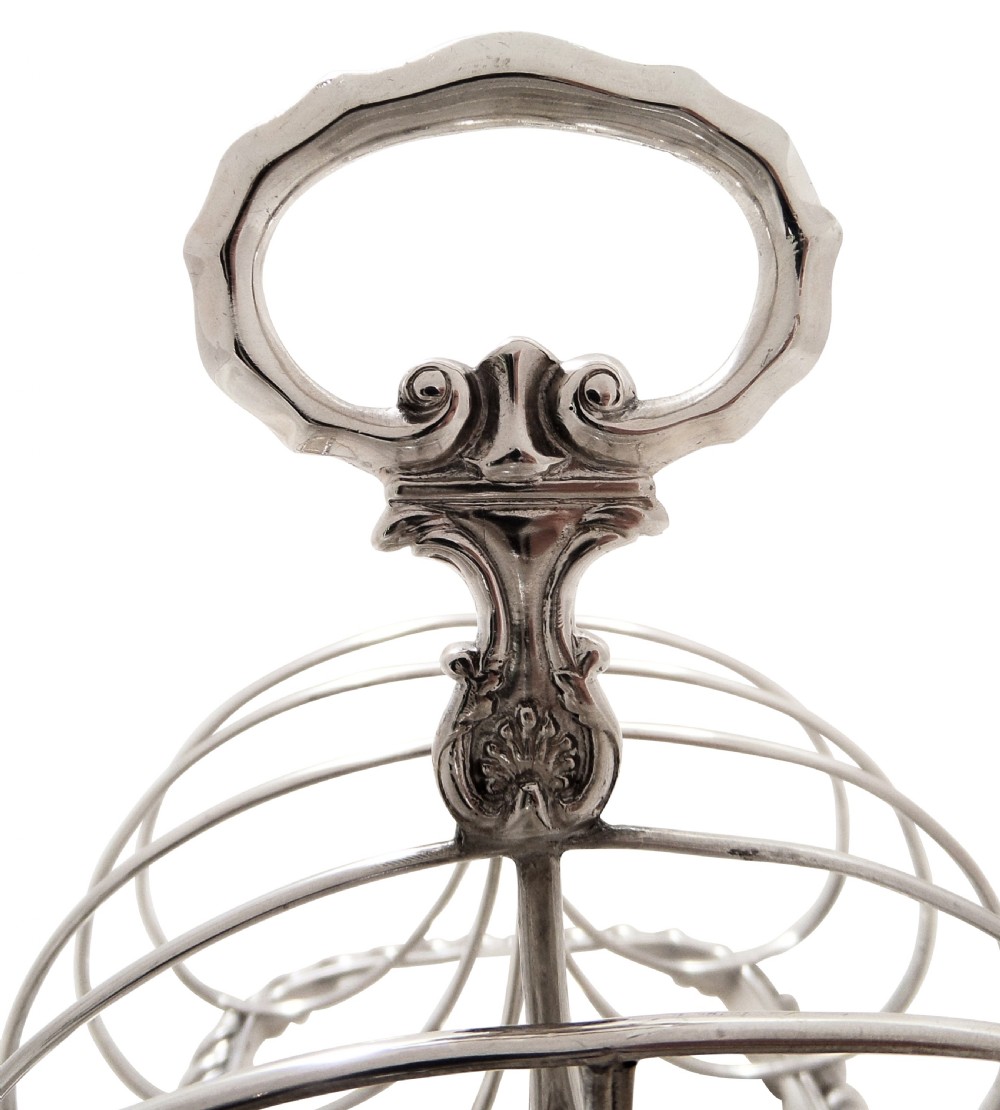 Large Antique William IV Sterling Silver Toast Rack 1835 View VII