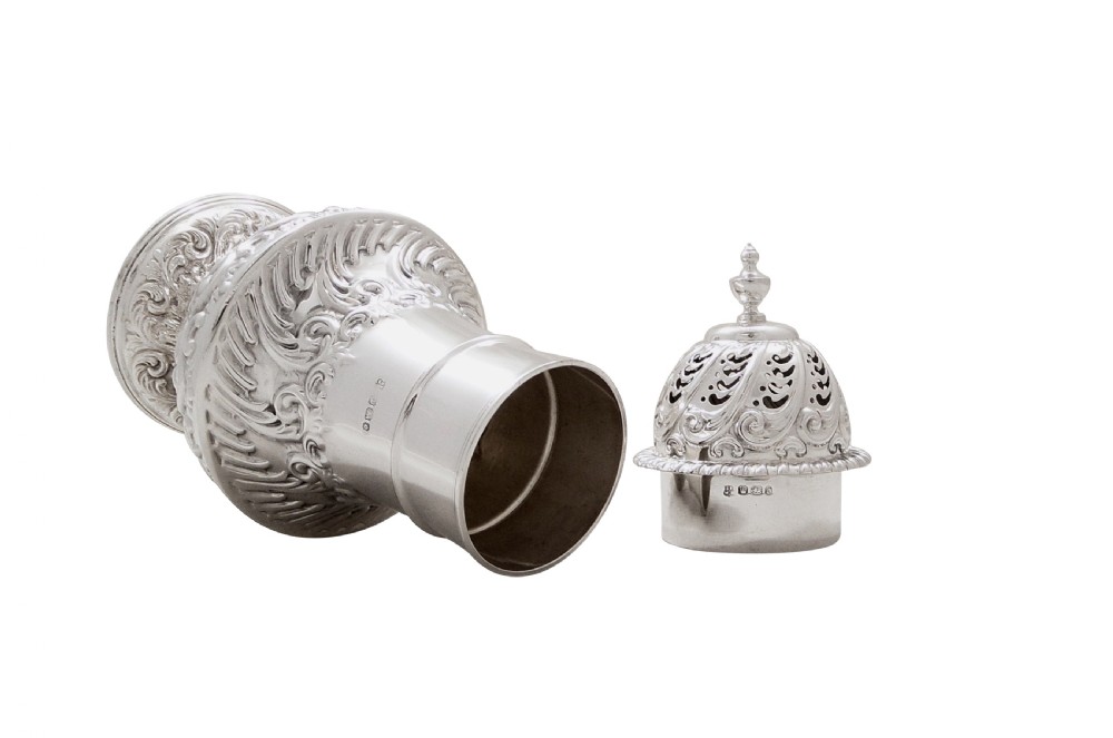 Antique Victorian Sterling Silver Shaker / Caster 1895 View VI