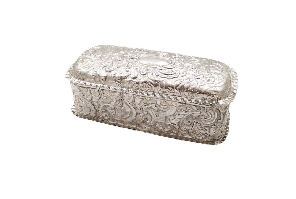  Antique Victorian Sterling Silver Trinket Box 1891 View VII