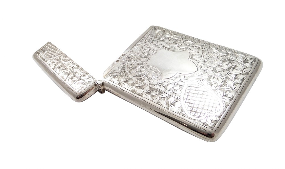 Antique Edwardian Sterling Silver Card Case 1907 View VI