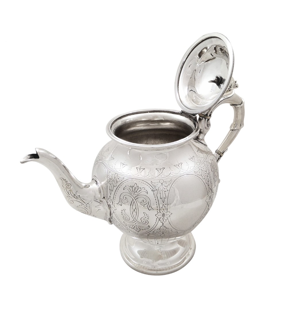Antique Victorian Sterling Silver Teapot 1874 View V