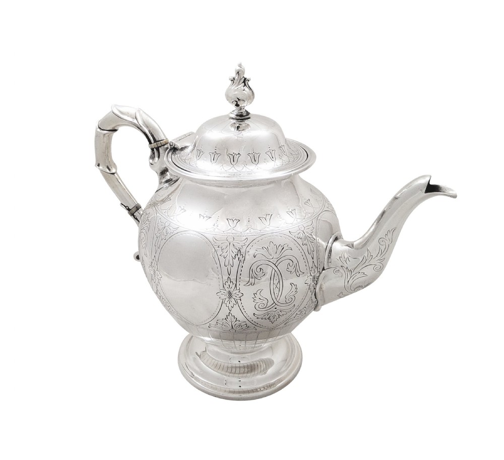 Antique Victorian Sterling Silver Teapot 1874 View VII