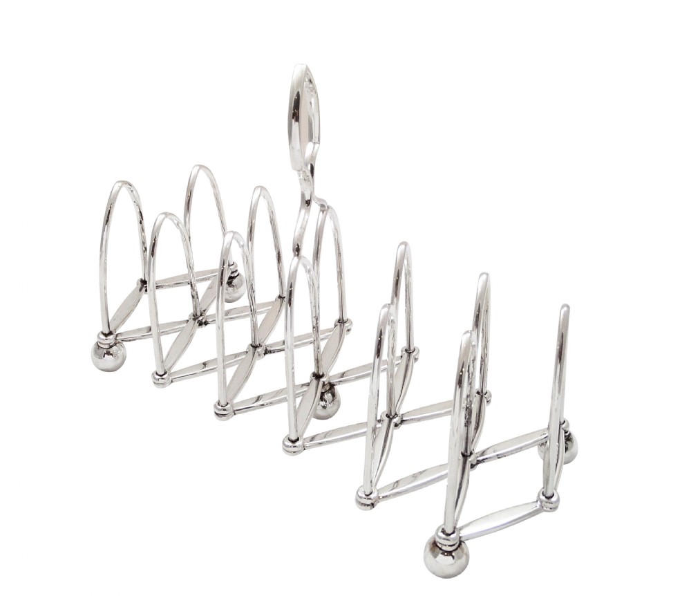 Antique Victorian Silver Plated Expanding Toast Rack c1880 View IV